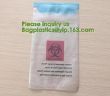 재사용 가능한 재밀봉 가능한 생물학적 위험 표본 가방, 실험실 샘플 가방, 지퍼락, 외부 포켓 서류 파우치